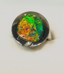 brilliant fire opal ring